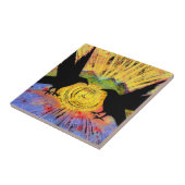 2つのラヴェンス座って太陽セラミックのタイルに反射 タイル (側面)