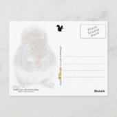 2つのリス忙しズ食べ物のナッツ ポストカード (裏面)