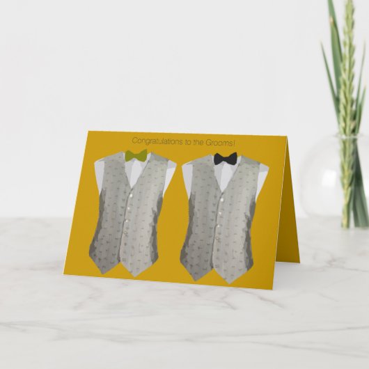 2つのルームズゲイウェディングデイカード カード (正面)