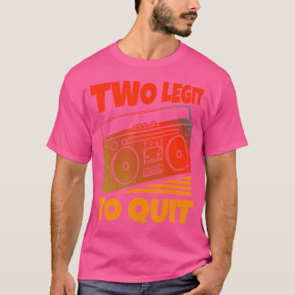 2つのレギットトやめおもしろいヒップホップテーマ2番目の誕生日 Tシャツ