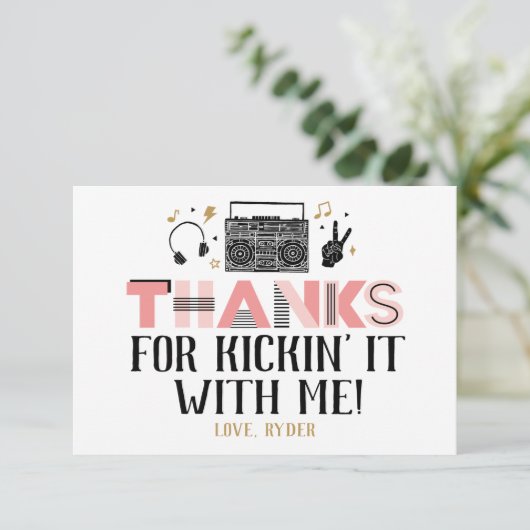 2つのレジットにやめ第二誕生日ありがとう サンキューカード (スタンド正面)