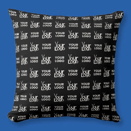 2つのロゴまたはイメージの繰り返しパターン クッション