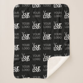 2つのロゴまたはイメージの繰り返しパターン シェルパブランケット