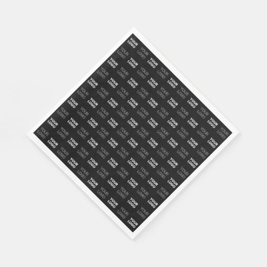 2つのロゴまたはイメージの繰り返しパターン スタンダードランチョンナプキン (角)
