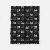 2つのロゴまたはイメージの繰り返しパターン フリースブランケット (正面)