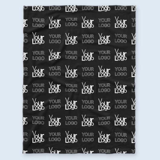 2つのロゴまたはイメージの繰り返しパターン フリースブランケット