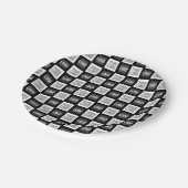 2つのロゴまたはイメージの繰り返しパターン ペーパープレート (アングル)