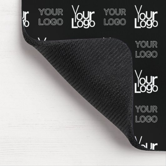 2つのロゴまたはイメージの繰り返しパターン マウスパッド (コーナー)