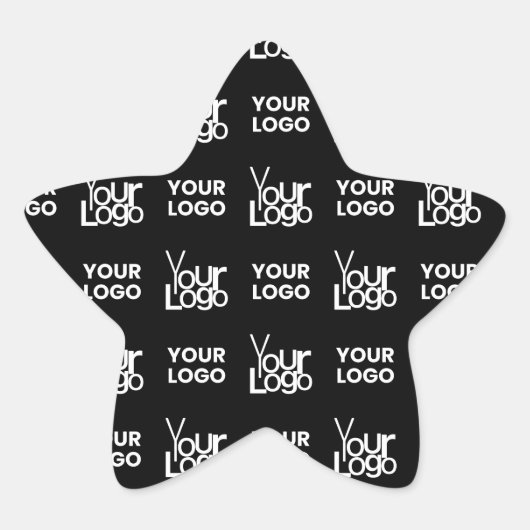 2つのロゴまたはイメージの繰り返しパターン 星シール (正面)