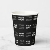 2つのロゴまたはイメージの繰り返しパターン 紙コップ (左)