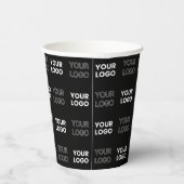 2つのロゴまたはイメージの繰り返しパターン 紙コップ (右)