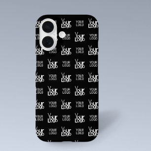 2つのロゴまたはイメージの繰り返しパターン iPhone 16ケース