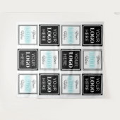 2つのロゴイベントホワイトシンプル背景 タペストリー (正面(横))