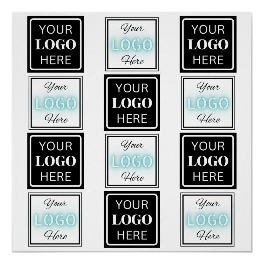 2つのロゴイベントホワイトシンプル背景 ポスター (正面)