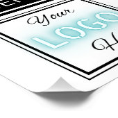 2つのロゴイベントホワイトシンプル背景 ポスター (コーナー)