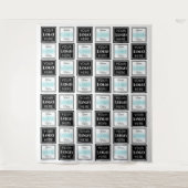 2つのロゴイベントホワイトスクエアシンプル タペストリー (正面)