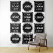 2つのロゴエレガントのビジネスシンプルロゴの背景 タペストリー (インサイチュ)