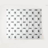 2つのロゴステップと繰り返しフォトブースの背景 タペストリー (正面(横))