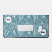 2つのロゴプロフェッショナルジャングルコンピュータ デスクマット (キーボード&マウス)