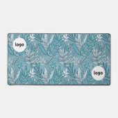 2つのロゴプロフェッショナルジャングルコンピュータ デスクマット (正面)