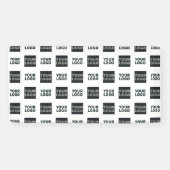 2つのロゴ シンプルなリピートロゴ | 白 横断幕 (横)