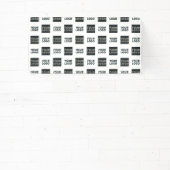 2つのロゴ シンプル リピート ロゴ | 白 横断幕 (インサイチュ)