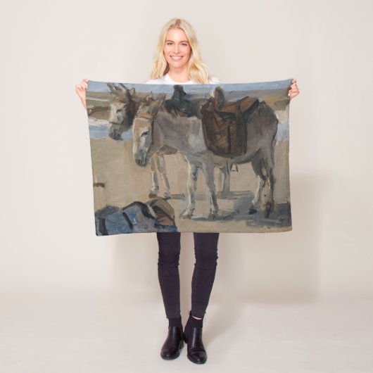 2つのロバ（イサク・イスラエル人） フリースブランケット (インサイチュ)