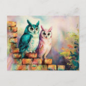 2つのワイズフール水の色AIアート ポストカード (正面)