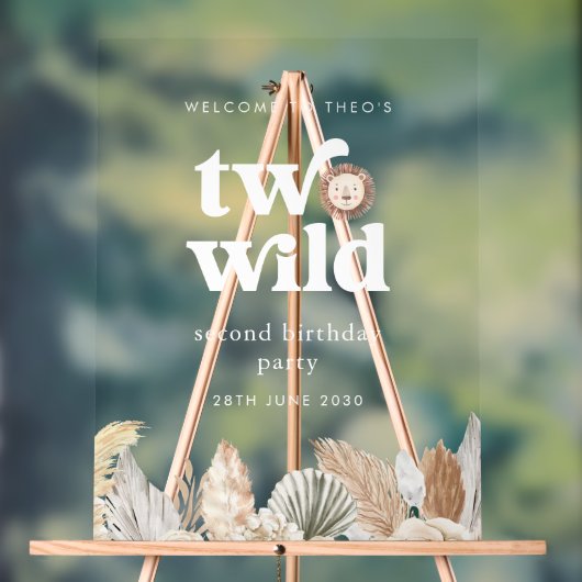 2つのワイルドフォトウェルカムサイン アクリルサイン (ニュートラル)