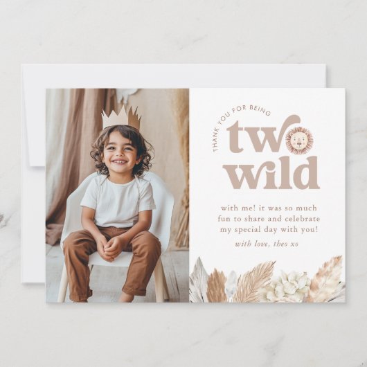 2つのワイルドランドスケープの写真サンキューカード 招待状 (正面)