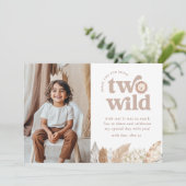 2つのワイルドランドスケープの写真サンキューカード 招待状 (スタンド正面)