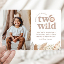 2つのワイルドランドスケープの写真サンキューカード