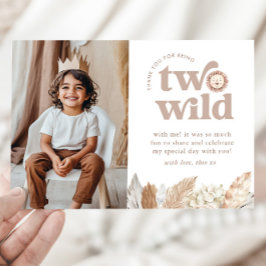 2つのワイルドランドスケープの写真サンキューカード 招待状