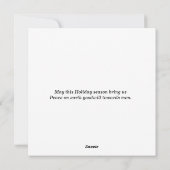 2つのヴィンテージトラクターのスノーフラットホリデーカード シーズンカード (裏面)