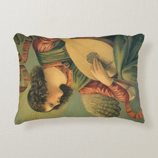 2つのヴィンテージルネッサンスエンジェルズバイメロッツォダフォルリ アクセントクッション (正面)