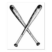 2つのヴィンテージ木製野球こうもりラバーアートスタンプ ラバースタンプ (インプリント)