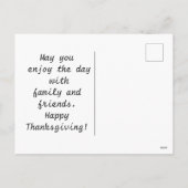 2つの七面鳥と車の感謝葉書 シーズンポストカード (裏面)