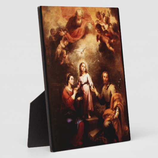 2つの三位一体 – 聖なる家族 – Murillo フォトプラーク (側面)
