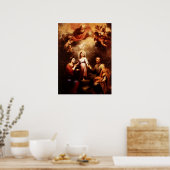 2つの三位一体 – 聖なる家族 – Murillo ポスター (キッチン)