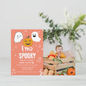 2つの不気味なハロウィーンの最初の誕生日パーティーInvitati 招待状 (スタンド正面)