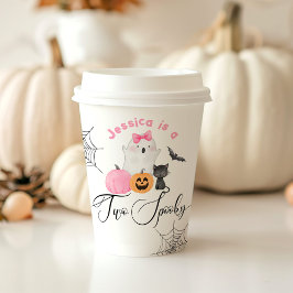2つの不気味なハロウィーンの誕生日の小さなブー 紙コップ