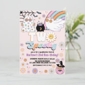 2つの不気味グルーヴィ幽霊ヒッパイハロウィーン誕生日 招待状 (スタンド正面)