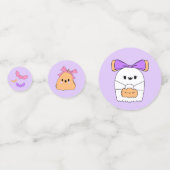 2つの不気味ハロウィン誕生日テーブル紙吹雪 コンフェッティ (裏面)