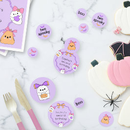 2つの不気味ハロウィン誕生日テーブル紙吹雪 コンフェッティ