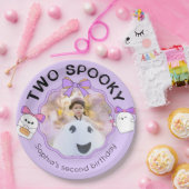 2つの不気味ハロウィン誕生日写真 ペーパープレート (パーティー)