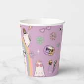 2つの不気味レトロおもしろいハロウィーン2回目の誕生日パーティー 紙コップ (左)