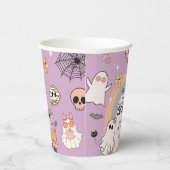 2つの不気味レトロおもしろいハロウィーン2回目の誕生日パーティー 紙コップ (右)