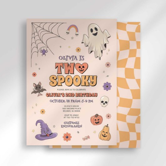 2つの不気味誕生日招待状 招待状