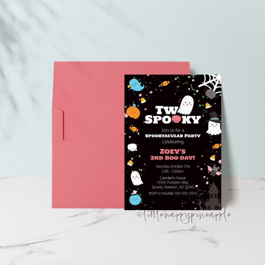 2つの不気味誕生日招待状 招待状