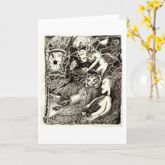 2つの世界、Brian Benson著  カード (黄色い花)